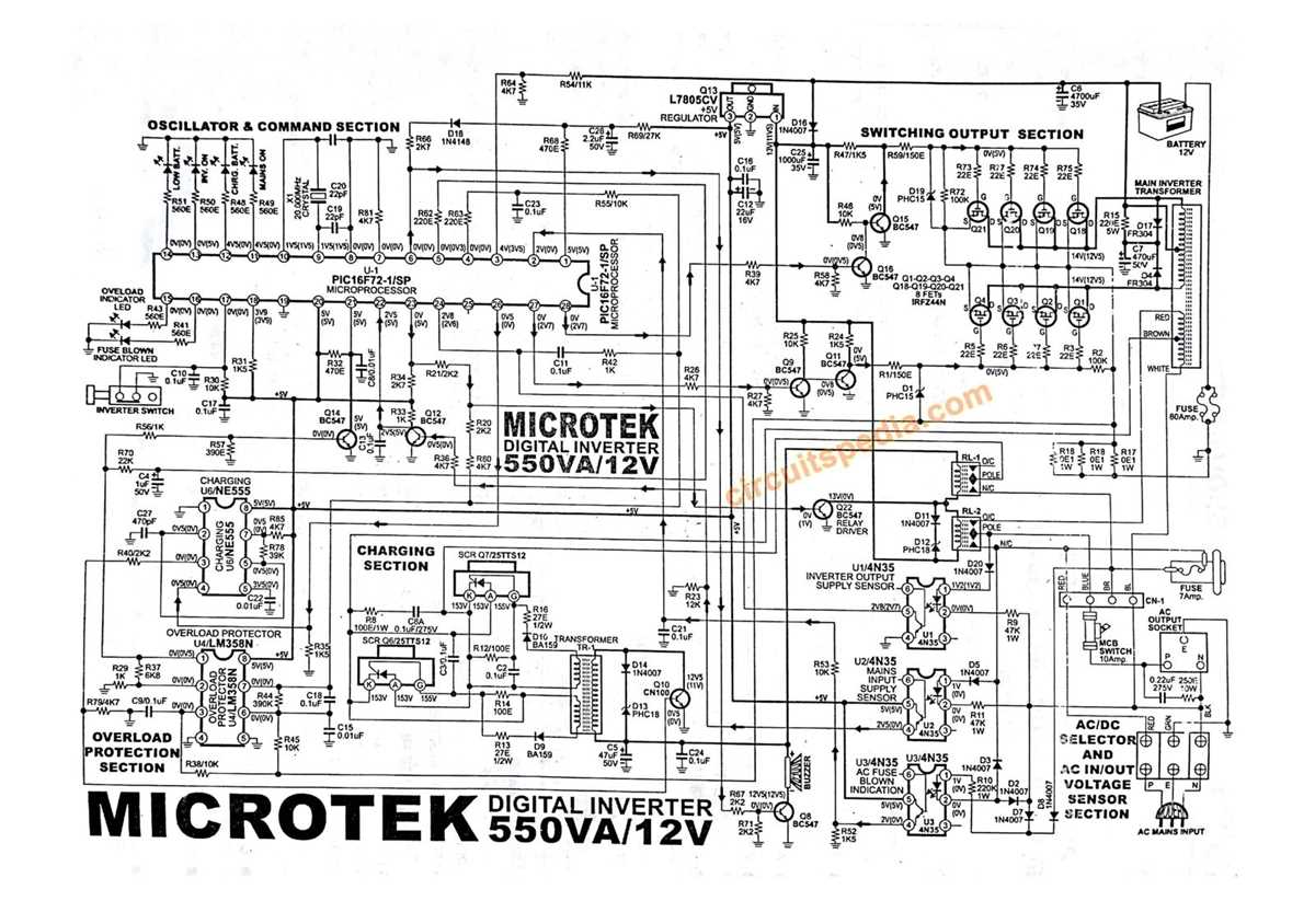 schematic diagram of inverter power supply
