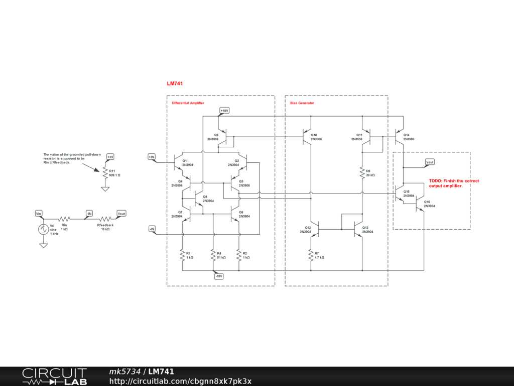 schematic diagram of lm741