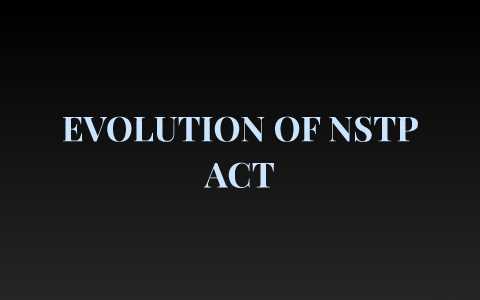 schematic diagram on the evolution of the nstp law