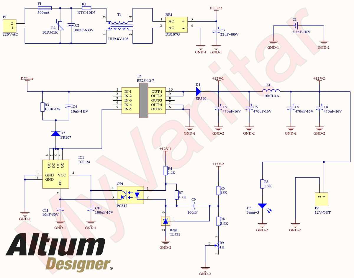 schematic diagram regulated power supply 12v