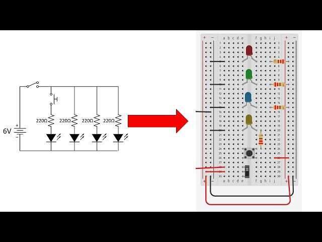 schematic diagram to breadboard