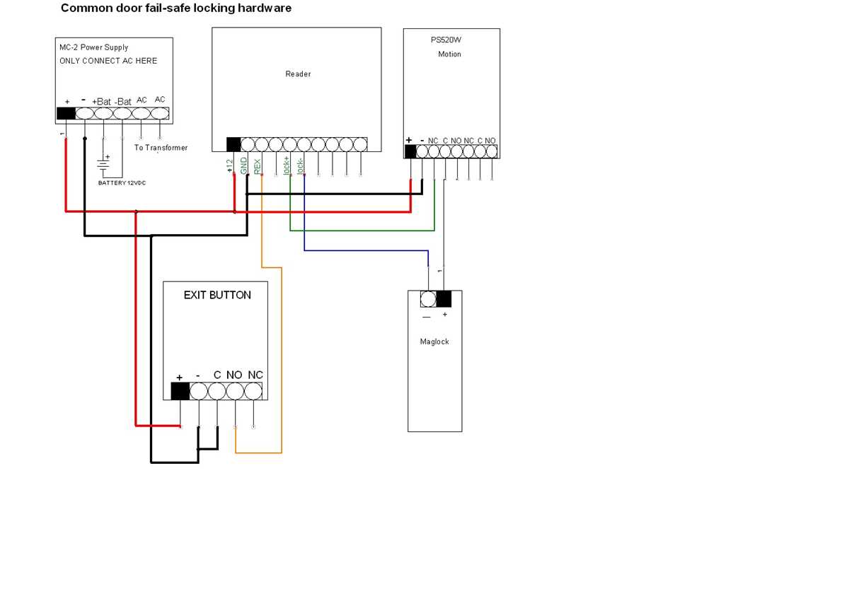 schematic magnetic door lock wiring diagram