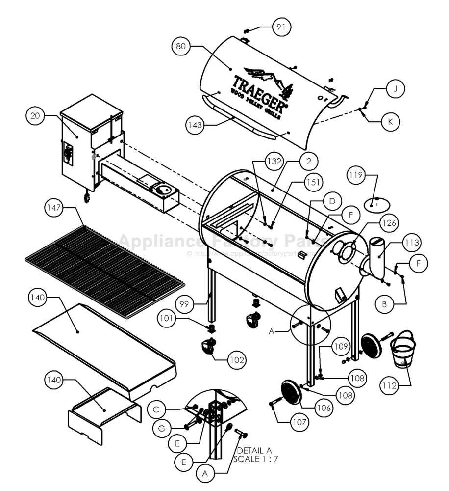schematic traeger grill parts diagram