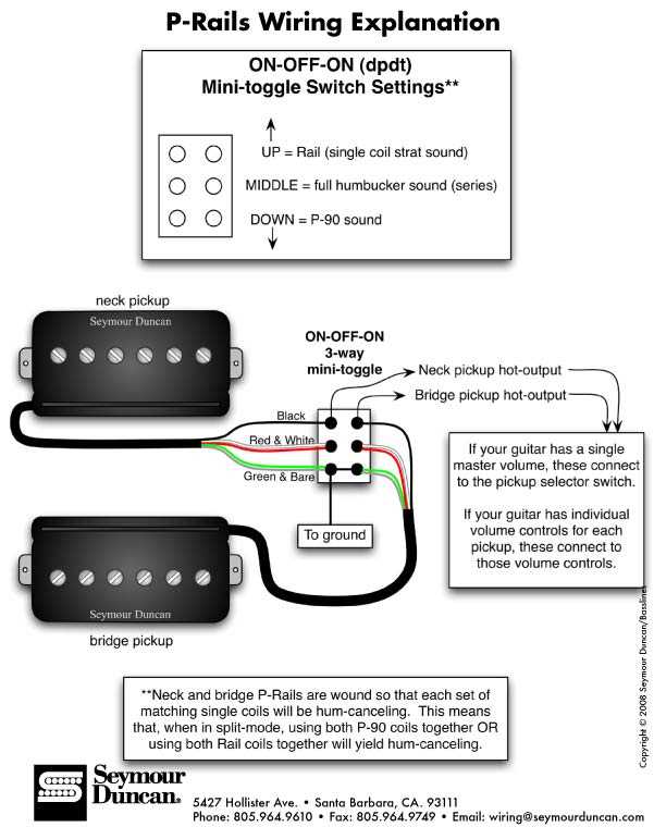 seymour duncan hot rails wiring diagram