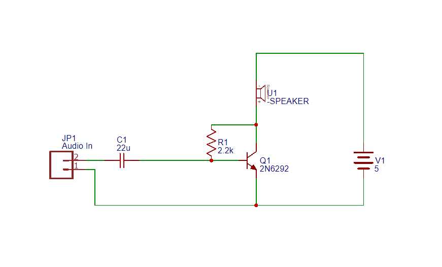 simple amplifier circuit diagram using transistor