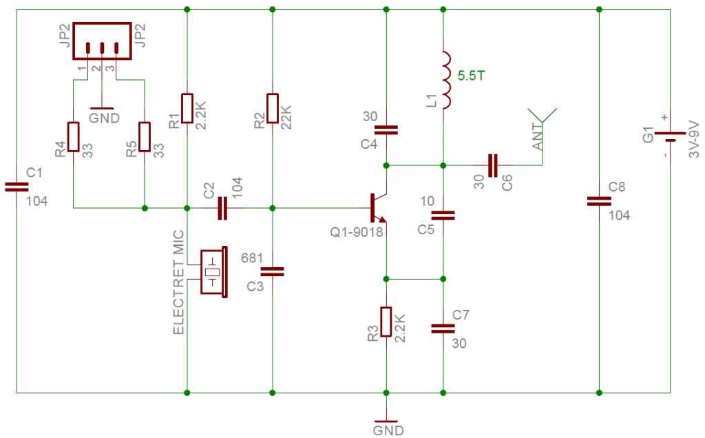 simple fm radio transmitter circuit diagram