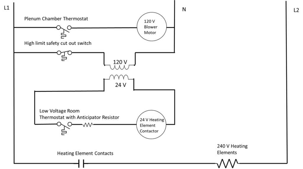 simple heater circuit diagram