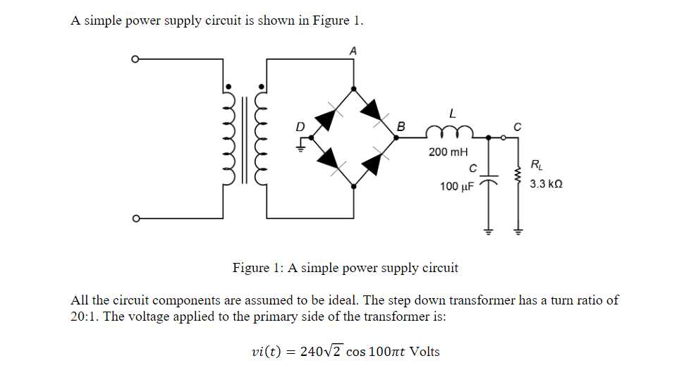 simple power supply schematic diagram