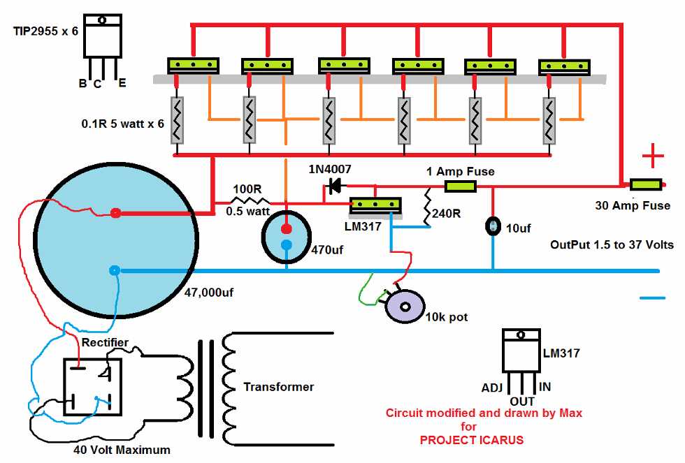 simple schematic diagram of power supply