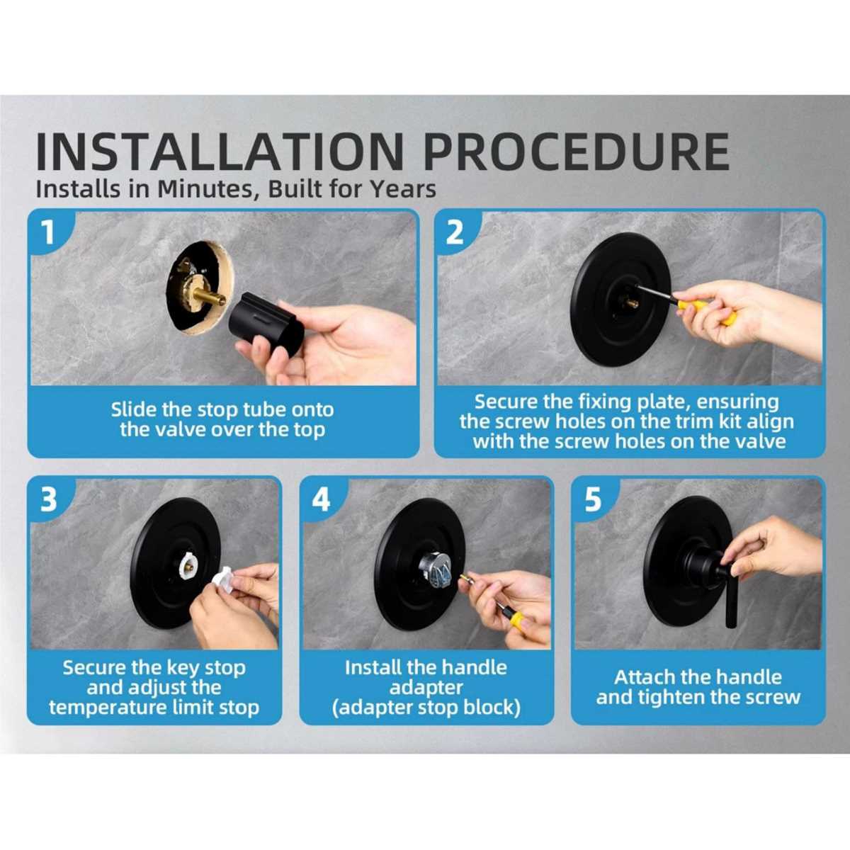 simple schematic diagram of shower trims