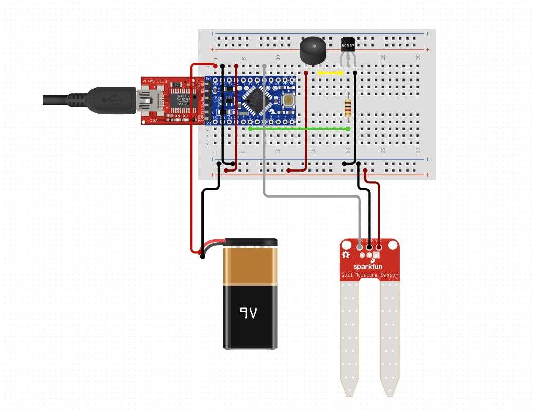 simple soil moisture sensor circuit diagram