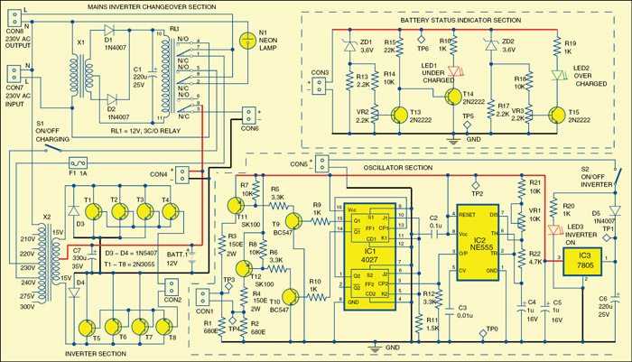 simple ups schematic diagram