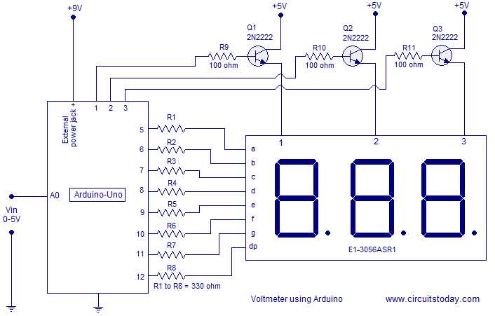 simple voltmeter circuit diagram