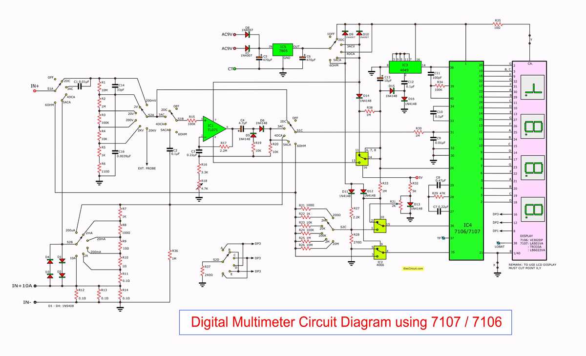 simple voltmeter circuit diagram
