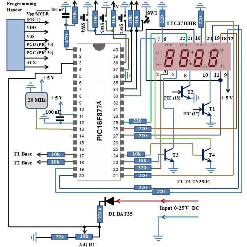 simple voltmeter circuit diagram