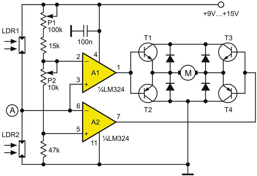 solar tracking schematic diagram