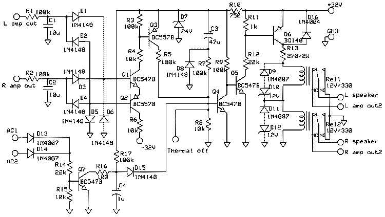 speaker protection circuit diagram