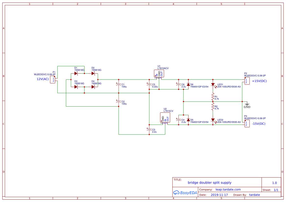 split power supply circuit diagram