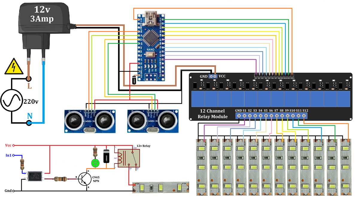 stairs lighting circuit diagram
