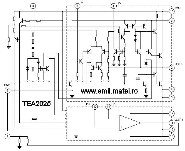 tda2025 schematic diagram