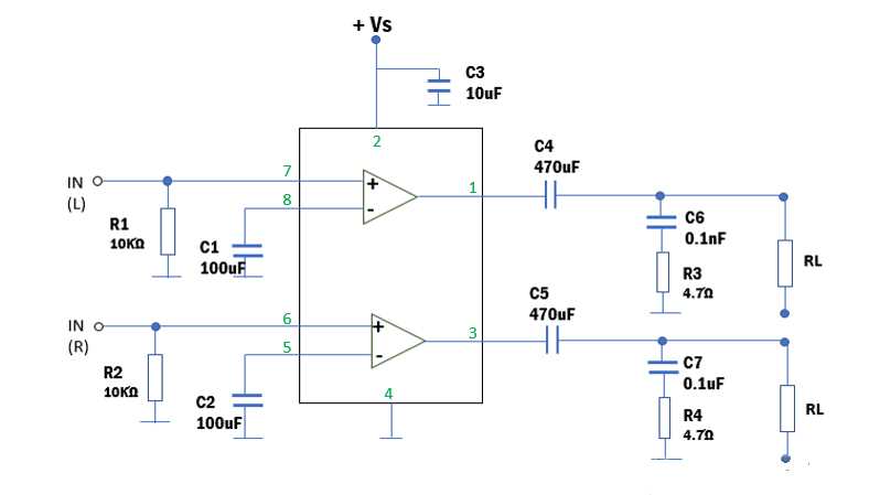 tda2822m ic circuit diagram