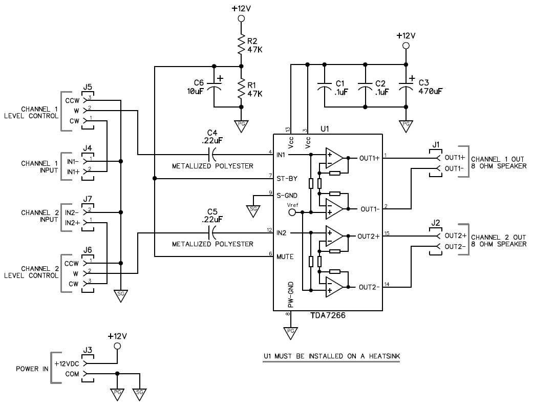 tda7266 circuit diagram tda7266 circuit diagram