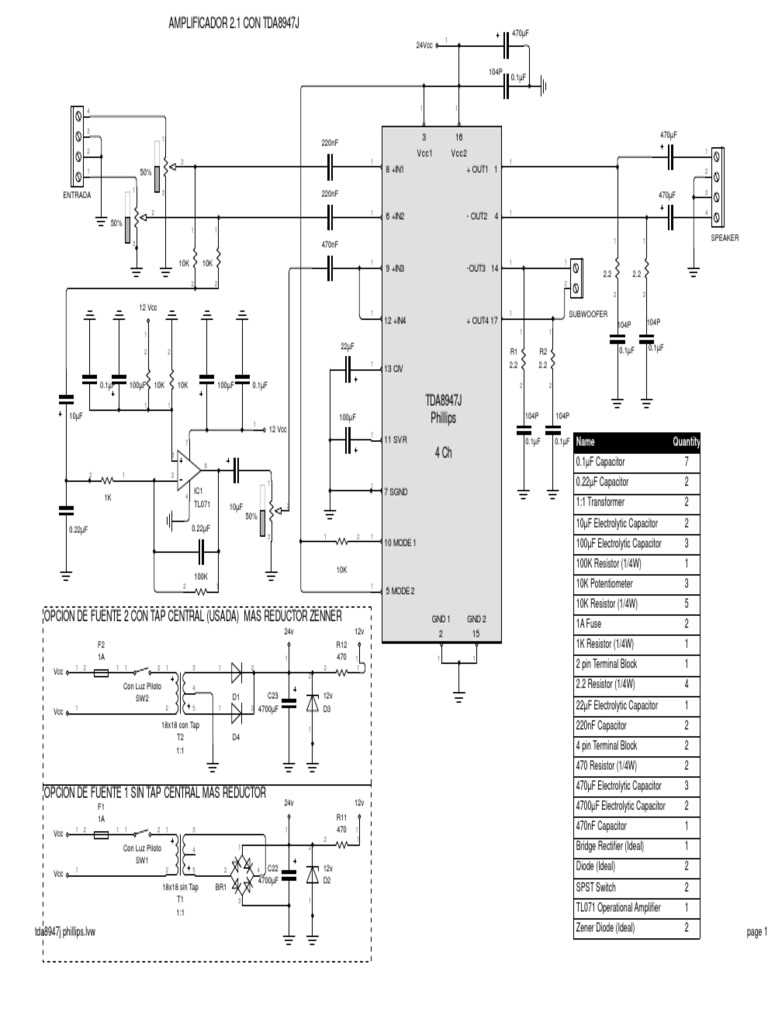 tda8947j circuit diagram tda8947j circuit diagram