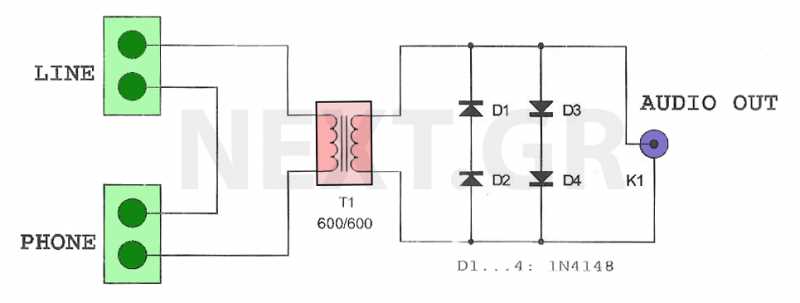 telephone recorder schematic diagram