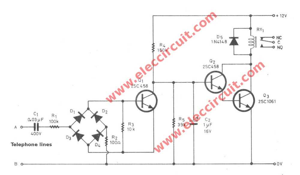 telephone ringer circuit diagram