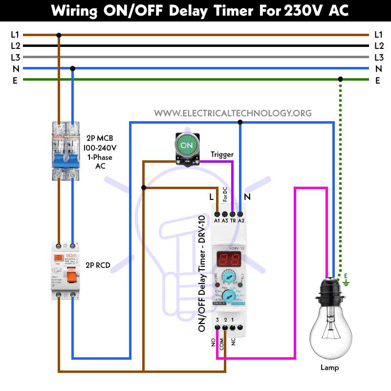 time delay relay circuit diagram