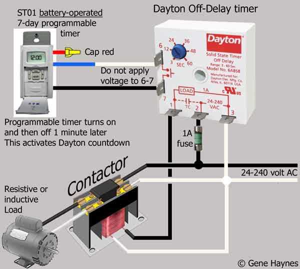 timer relay schematic diagram