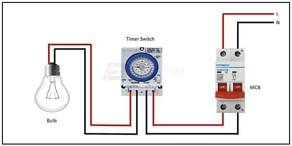 timer switch circuit diagram