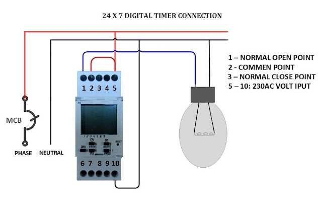 timer switch circuit diagram