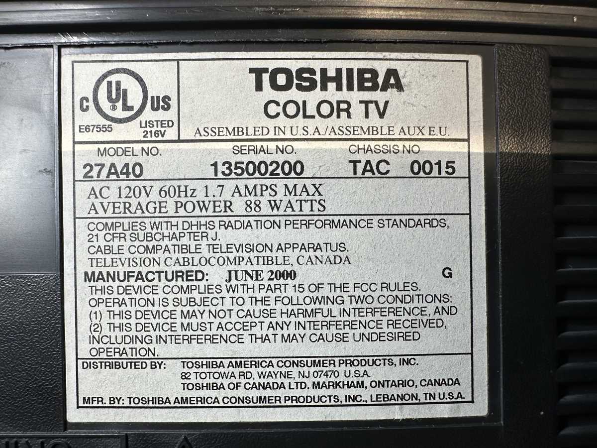 toshiba color tv schematic diagram