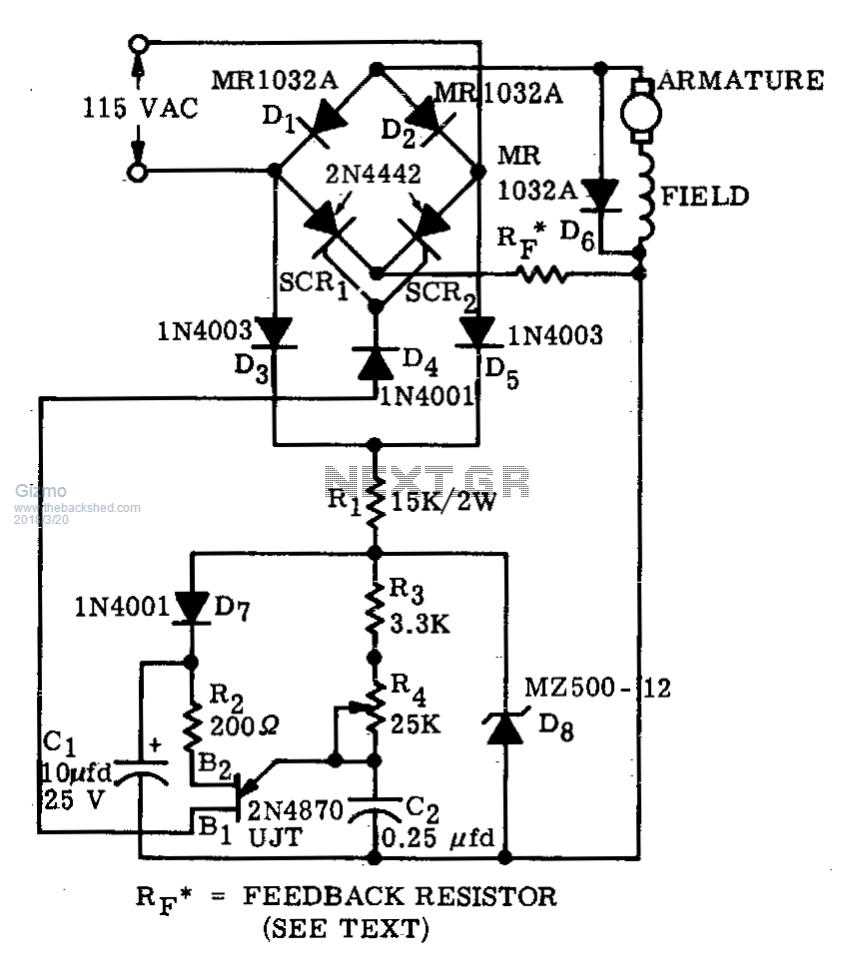 treadmill motor speed control circuit diagram