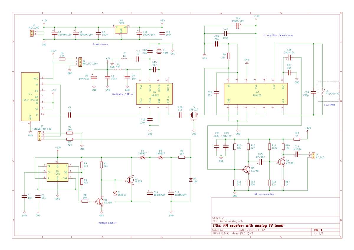 tv tuner circuit diagram