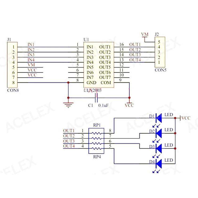 uln2003 circuit diagram