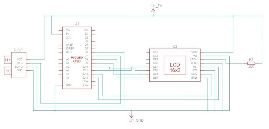 ultrasonic distance sensor circuit diagram