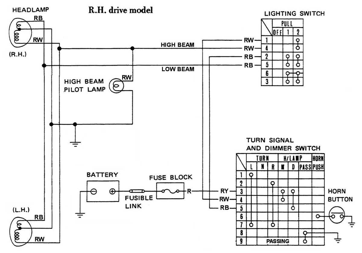 universal headlight switch wiring diagram