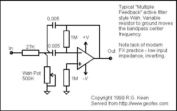 wah pedal circuit diagram