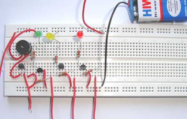 water level indicator project circuit diagram
