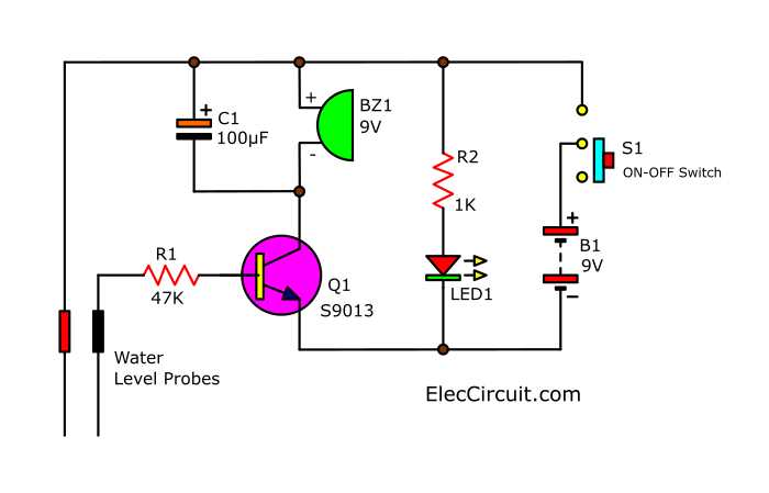 water sensor circuit diagram