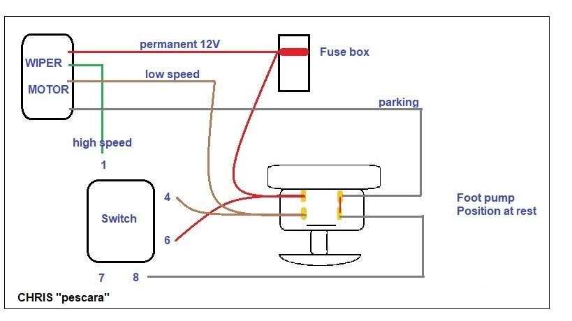 windshield wiper 4 wire wiper motor wiring diagram