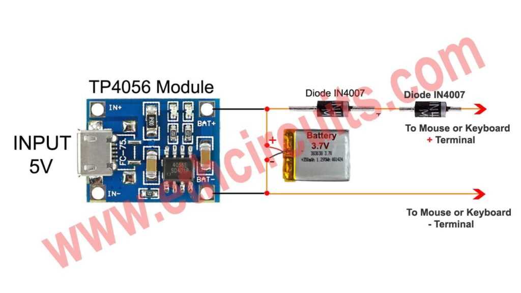 wireless mouse circuit diagram