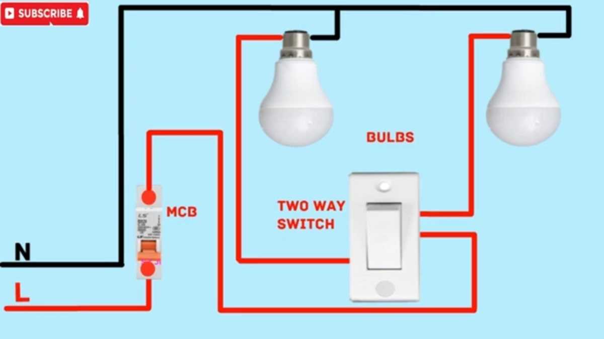 wiring diagram for 2 lights on 1 switch