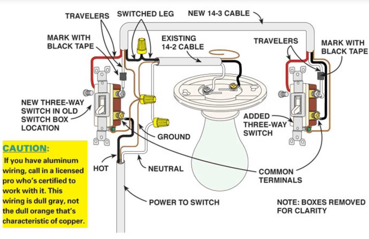 wiring diagram for 3 way switch with 2 lights