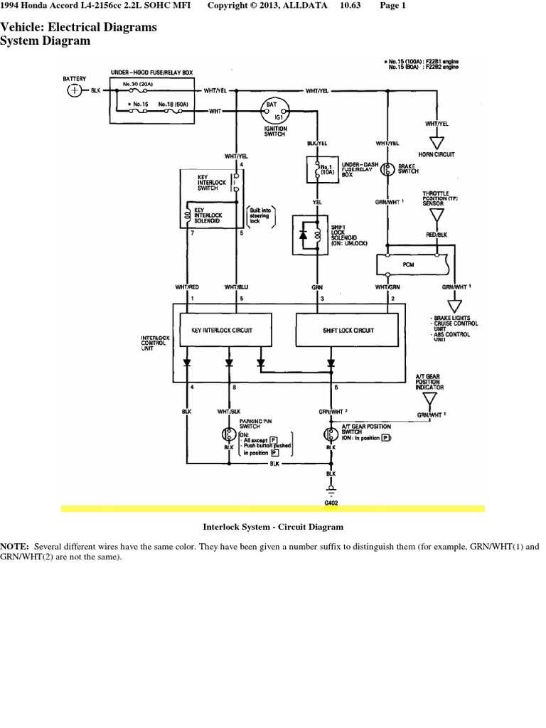 wiring diagram for honda accord