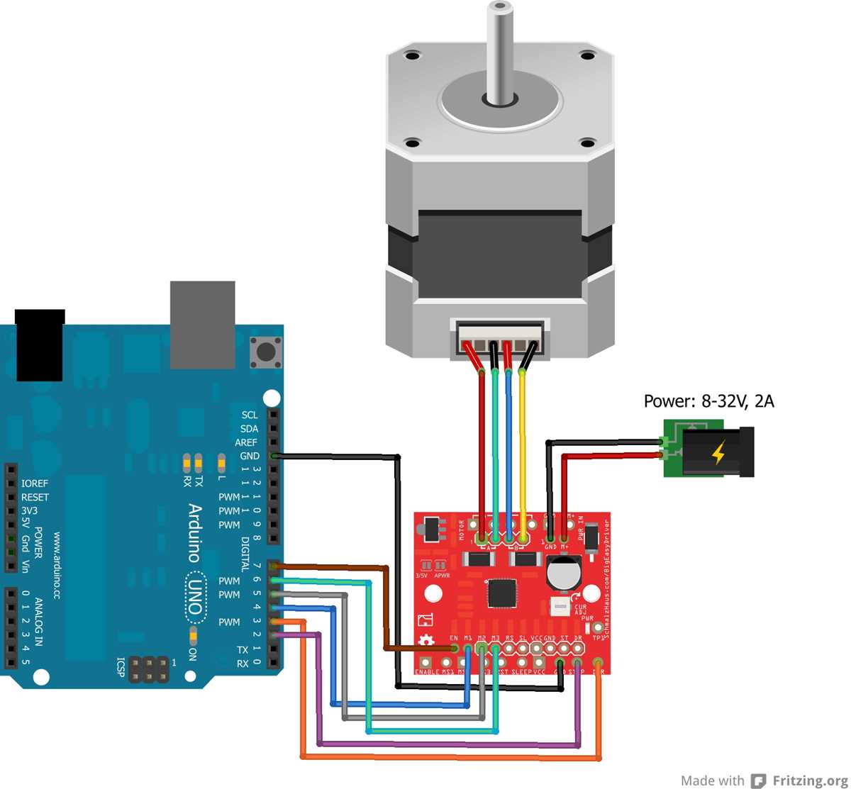 wiring diagram stepper motor