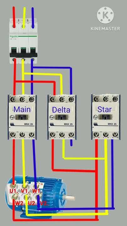 wye delta connection schematic diagram