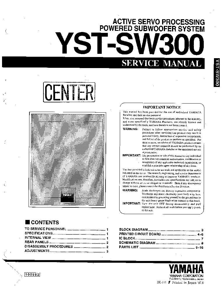 yst sw1500 schematic diagram